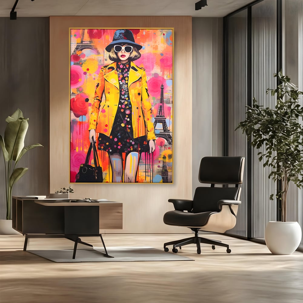 Tablou Canvas Premium LuxCanva® C1111, Paris Fashion Week , Culori, Fashion, Beautiful, Paris, Living Room, Bar, Relaxare, Culori Vibrante