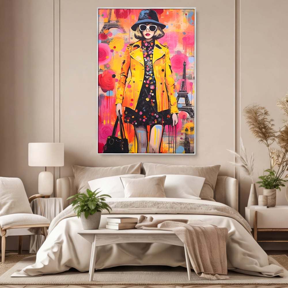 Tablou Canvas Premium LuxCanva® C1111, Paris Fashion Week , Culori, Fashion, Beautiful, Paris, Living Room, Bar, Relaxare, Culori Vibrante