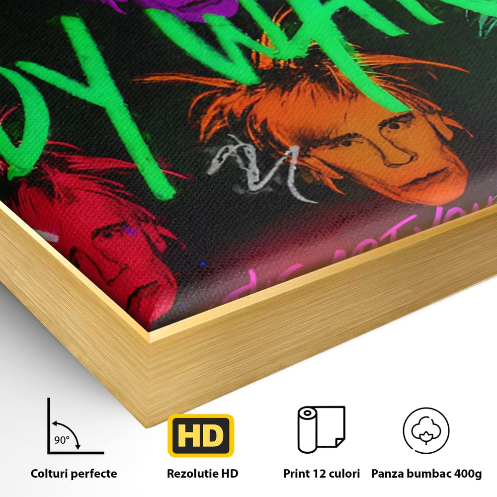 Tablou Canvas Premium LuxCanva® C1112, Painting Of Andy Warhol , Culori, Artist, Andy Warhol, Painting, Living Room, Office, Relaxare, Culori Vibrante