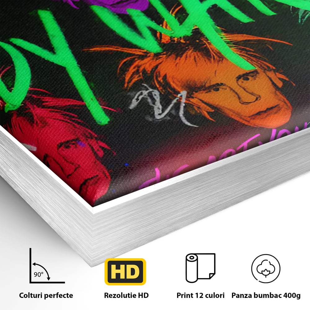 Tablou Canvas Premium LuxCanva® C1112, Painting Of Andy Warhol , Culori, Artist, Andy Warhol, Painting, Living Room, Office, Relaxare, Culori Vibrante