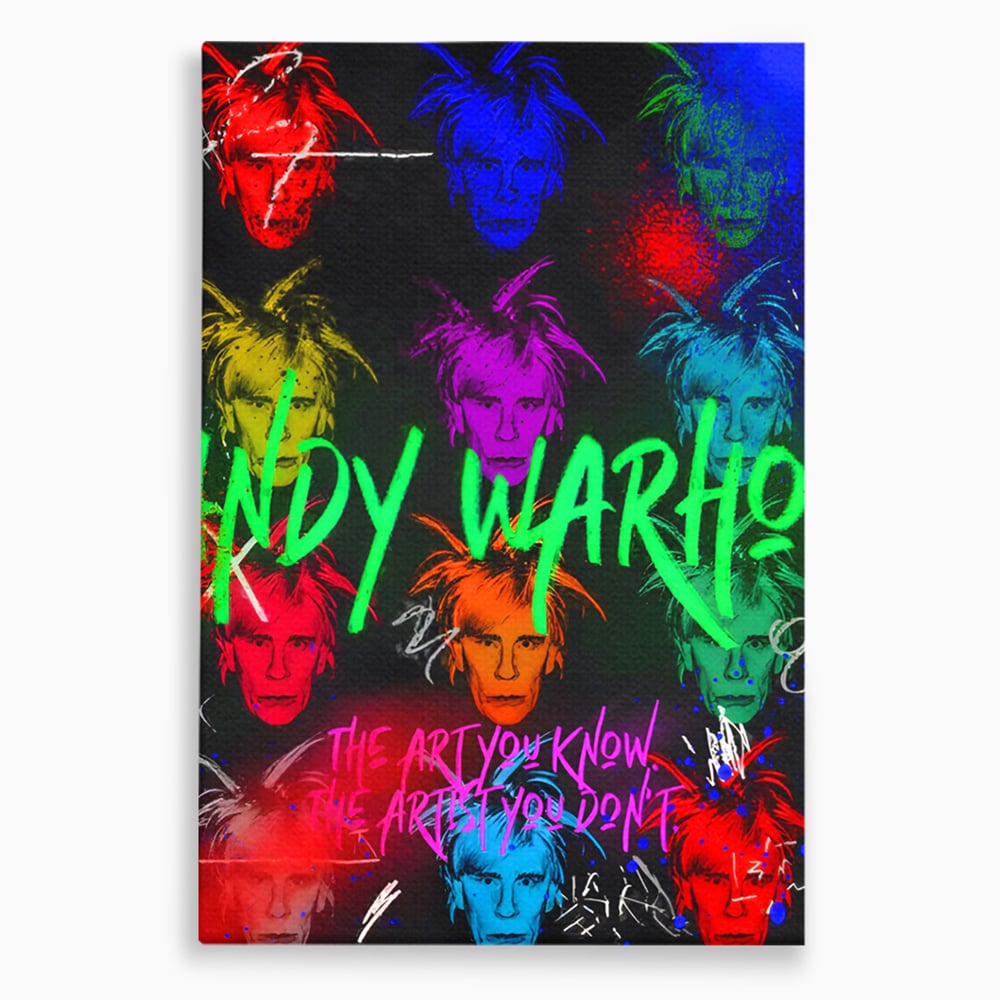 Tablou Canvas Premium LuxCanva® C1112, Painting Of Andy Warhol , Culori, Artist, Andy Warhol, Painting, Living Room, Office, Relaxare, Culori Vibrante