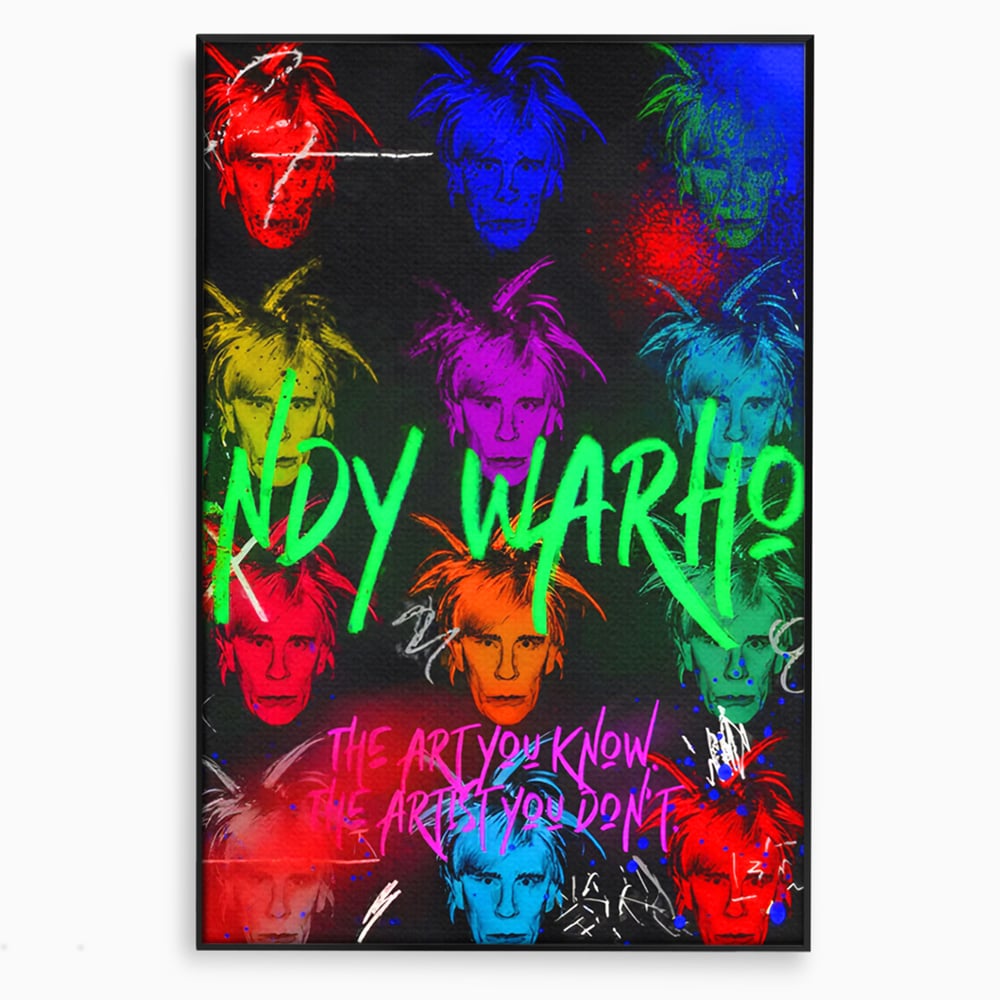 Tablou Canvas Premium LuxCanva® C1112, Painting Of Andy Warhol , Culori, Artist, Andy Warhol, Painting, Living Room, Office, Relaxare, Culori Vibrante