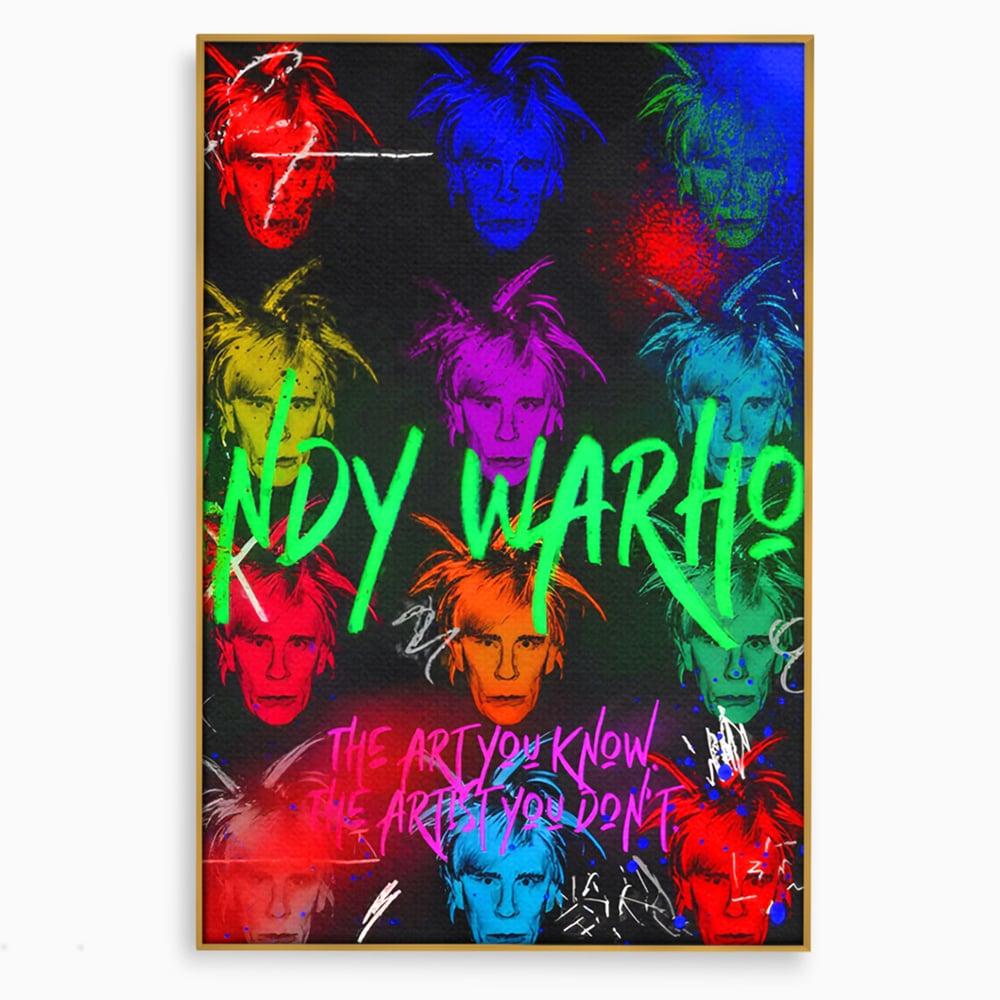 Tablou Canvas Premium LuxCanva® C1112, Painting Of Andy Warhol , Culori, Artist, Andy Warhol, Painting, Living Room, Office, Relaxare, Culori Vibrante