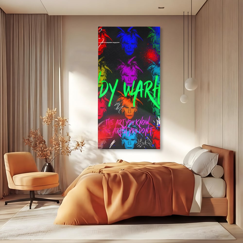 Tablou Canvas Premium LuxCanva® C1112, Painting Of Andy Warhol , Culori, Artist, Andy Warhol, Painting, Living Room, Office, Relaxare, Culori Vibrante