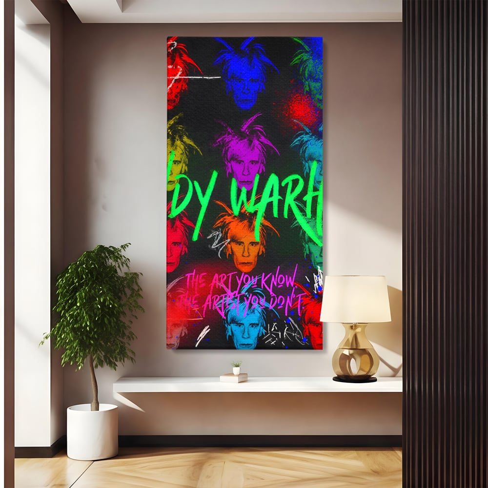 Tablou Canvas Premium LuxCanva® C1112, Painting Of Andy Warhol , Culori, Artist, Andy Warhol, Painting, Living Room, Office, Relaxare, Culori Vibrante