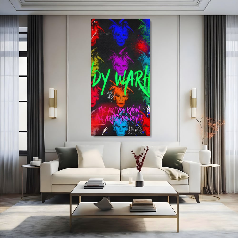 Tablou Canvas Premium LuxCanva® C1112, Painting Of Andy Warhol , Culori, Artist, Andy Warhol, Painting, Living Room, Office, Relaxare, Culori Vibrante
