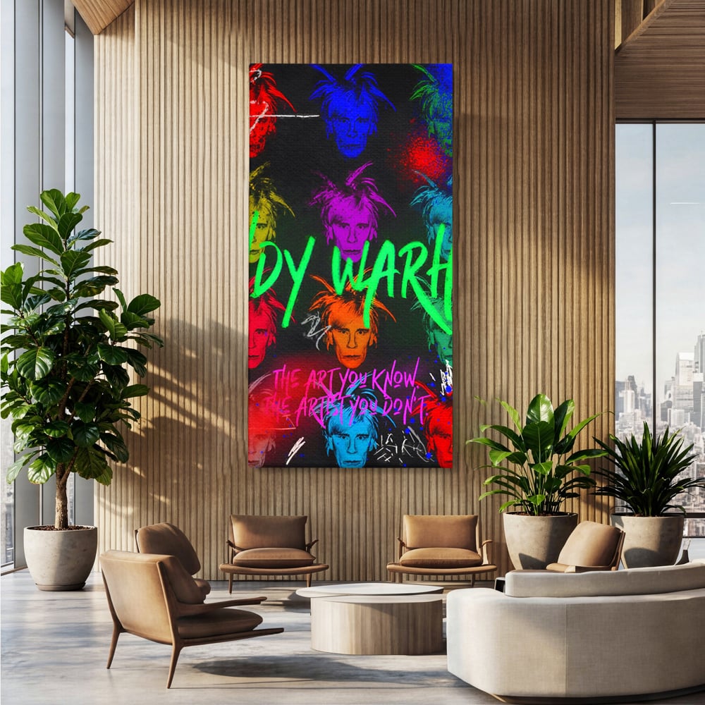 Tablou Canvas Premium LuxCanva® C1112, Painting Of Andy Warhol , Culori, Artist, Andy Warhol, Painting, Living Room, Office, Relaxare, Culori Vibrante