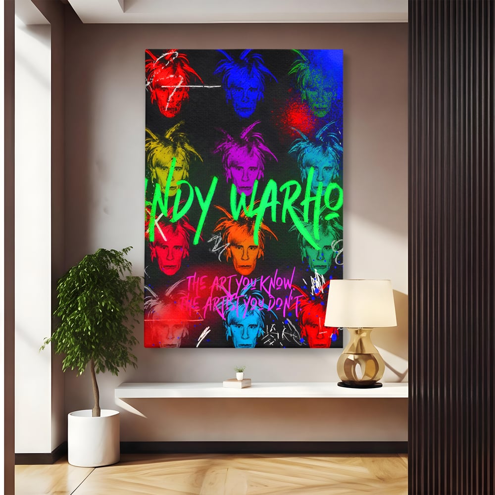 Tablou Canvas Premium LuxCanva® C1112, Painting Of Andy Warhol , Culori, Artist, Andy Warhol, Painting, Living Room, Office, Relaxare, Culori Vibrante