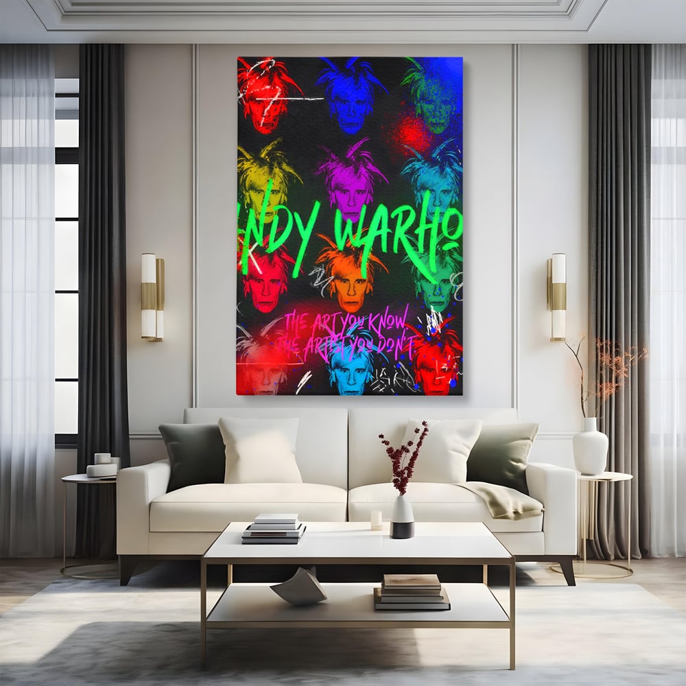 Tablou Canvas Premium LuxCanva® C1112, Painting Of Andy Warhol , Culori, Artist, Andy Warhol, Painting, Living Room, Office, Relaxare, Culori Vibrante