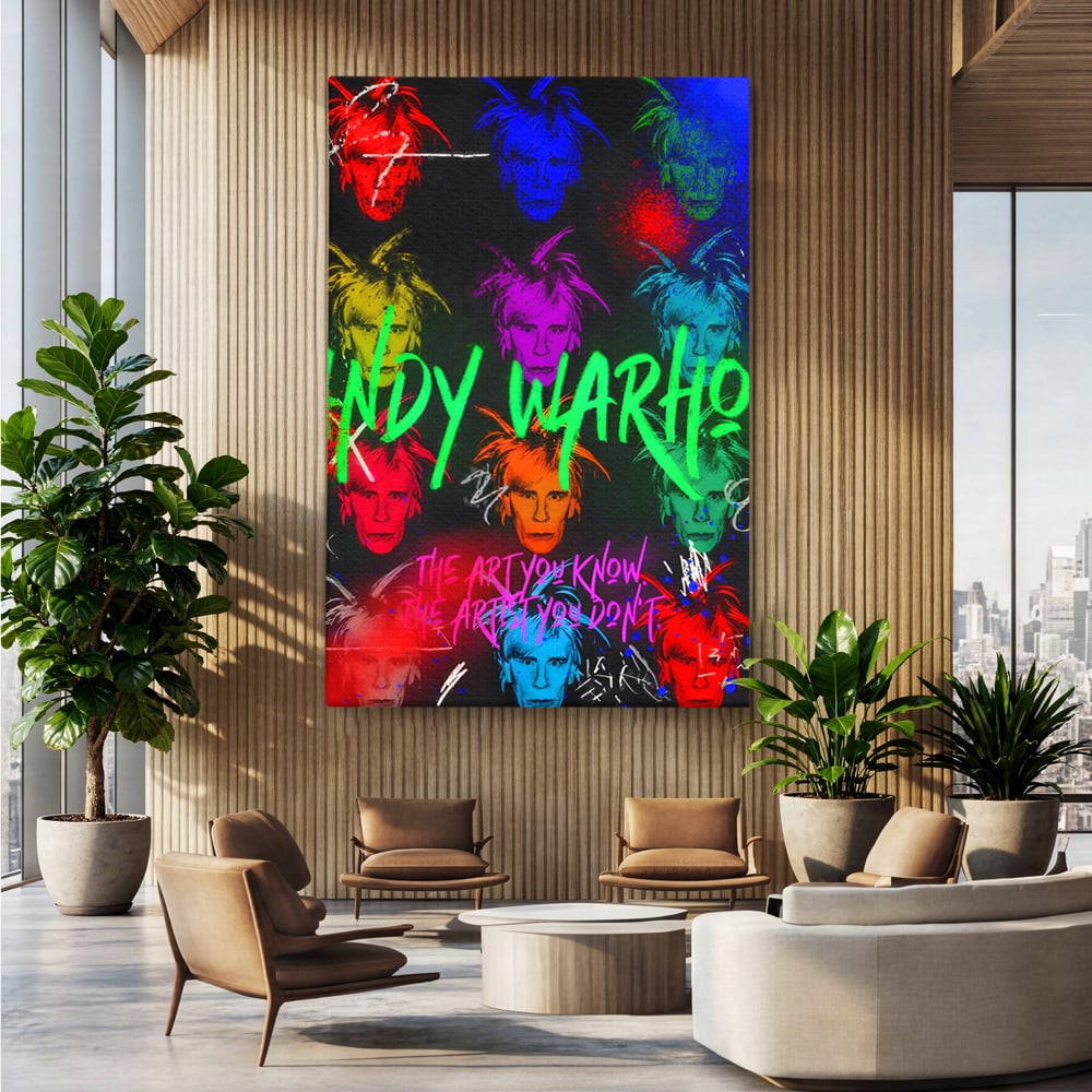 Tablou Canvas Premium LuxCanva® C1112, Painting Of Andy Warhol , Culori, Artist, Andy Warhol, Painting, Living Room, Office, Relaxare, Culori Vibrante