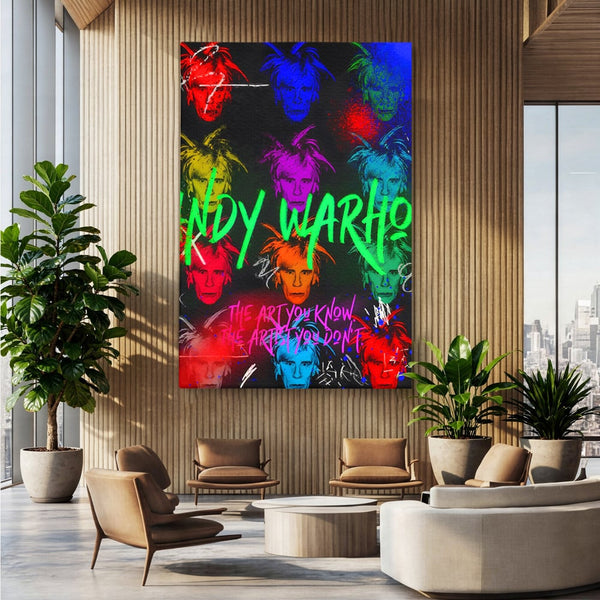 Tablou Canvas Premium LuxCanva® C1112, Painting Of Andy Warhol , Culori, Artist, Andy Warhol, Painting, Living Room, Office, Relaxare, Culori Vibrante