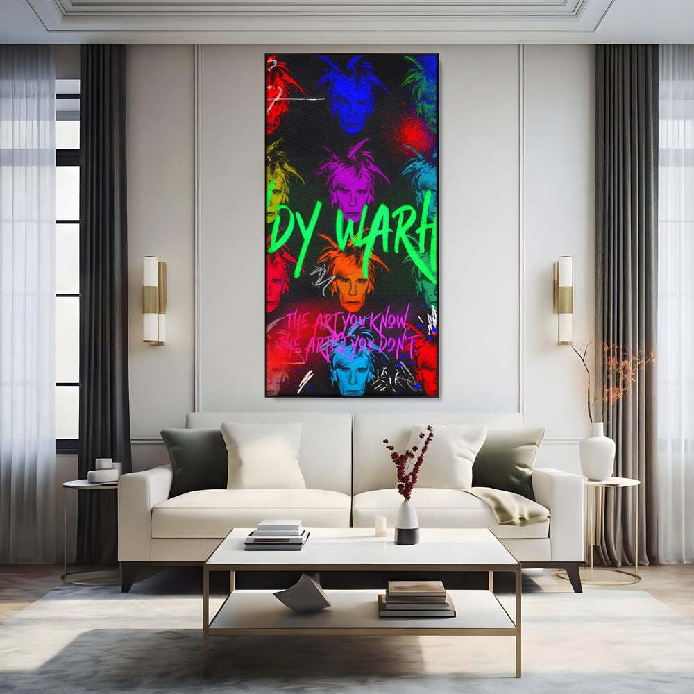 Tablou Canvas Premium LuxCanva® C1112, Painting Of Andy Warhol , Culori, Artist, Andy Warhol, Painting, Living Room, Office, Relaxare, Culori Vibrante