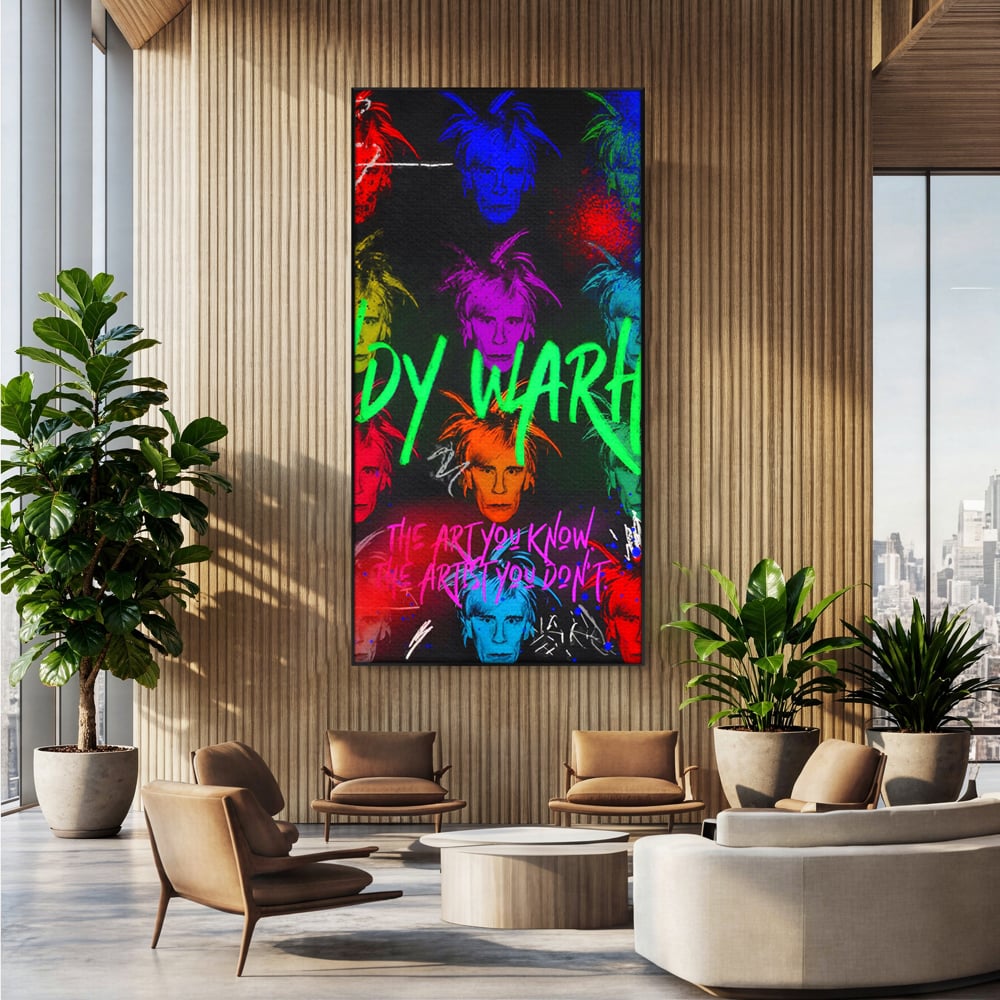 Tablou Canvas Premium LuxCanva® C1112, Painting Of Andy Warhol , Culori, Artist, Andy Warhol, Painting, Living Room, Office, Relaxare, Culori Vibrante