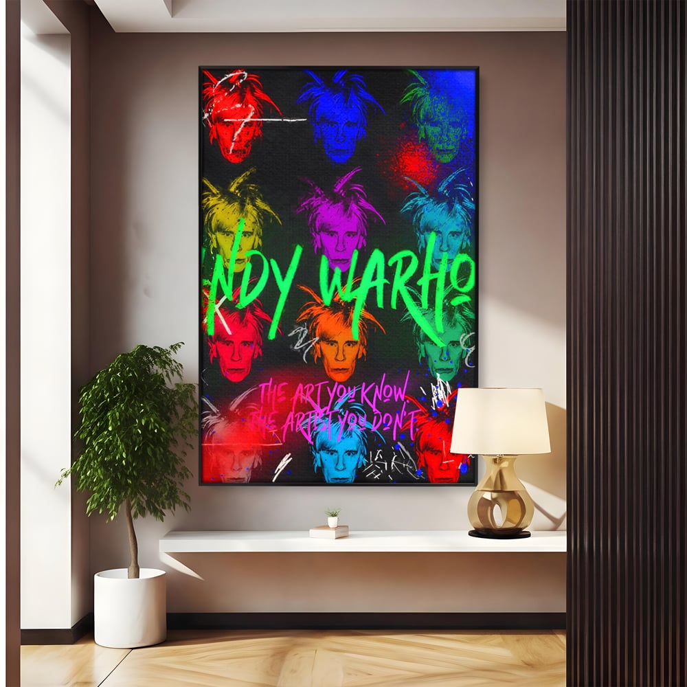 Tablou Canvas Premium LuxCanva® C1112, Painting Of Andy Warhol , Culori, Artist, Andy Warhol, Painting, Living Room, Office, Relaxare, Culori Vibrante