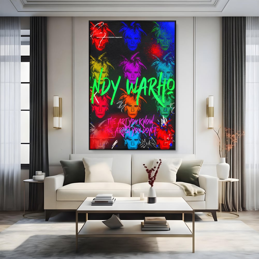 Tablou Canvas Premium LuxCanva® C1112, Painting Of Andy Warhol , Culori, Artist, Andy Warhol, Painting, Living Room, Office, Relaxare, Culori Vibrante