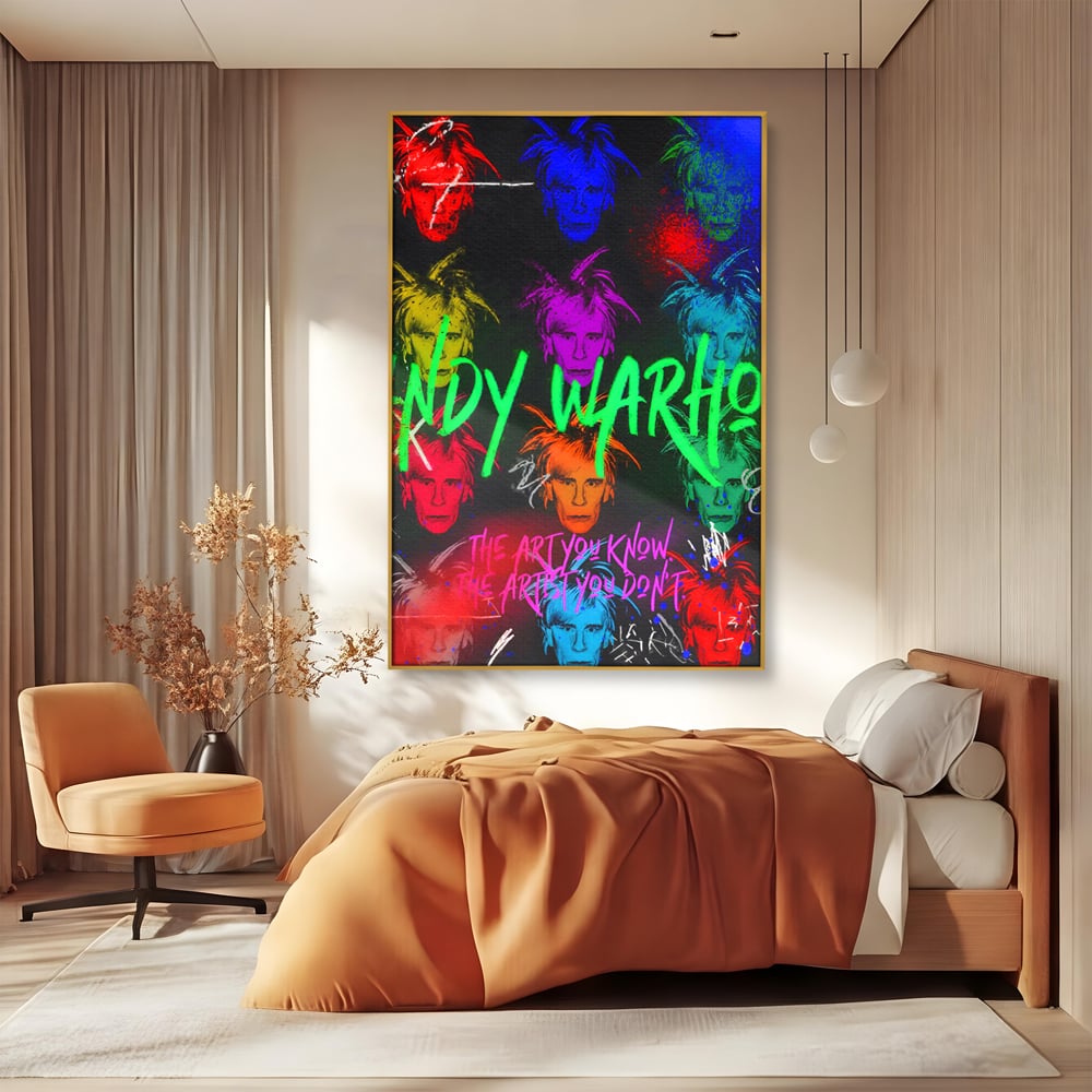 Tablou Canvas Premium LuxCanva® C1112, Painting Of Andy Warhol , Culori, Artist, Andy Warhol, Painting, Living Room, Office, Relaxare, Culori Vibrante