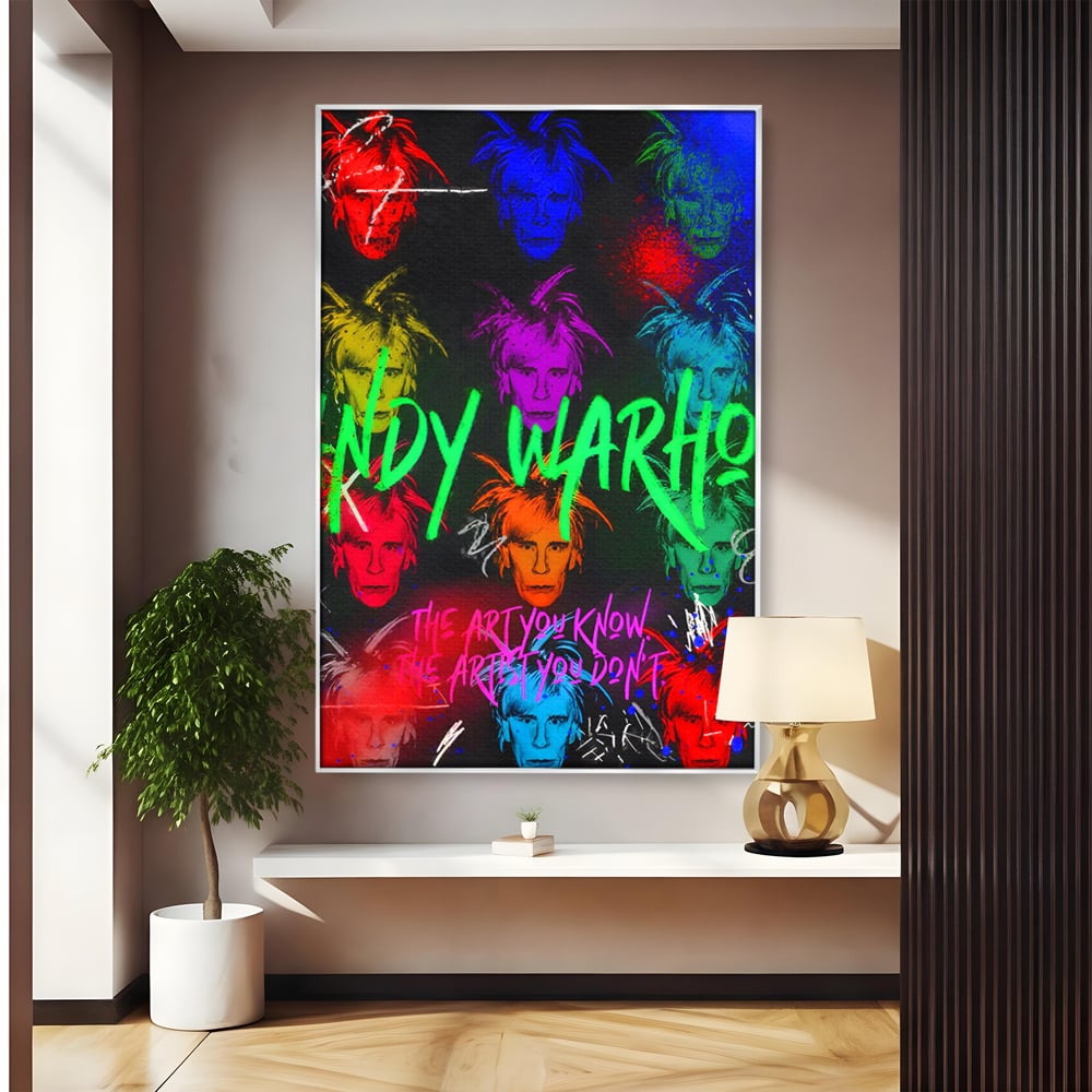 Tablou Canvas Premium LuxCanva® C1112, Painting Of Andy Warhol , Culori, Artist, Andy Warhol, Painting, Living Room, Office, Relaxare, Culori Vibrante