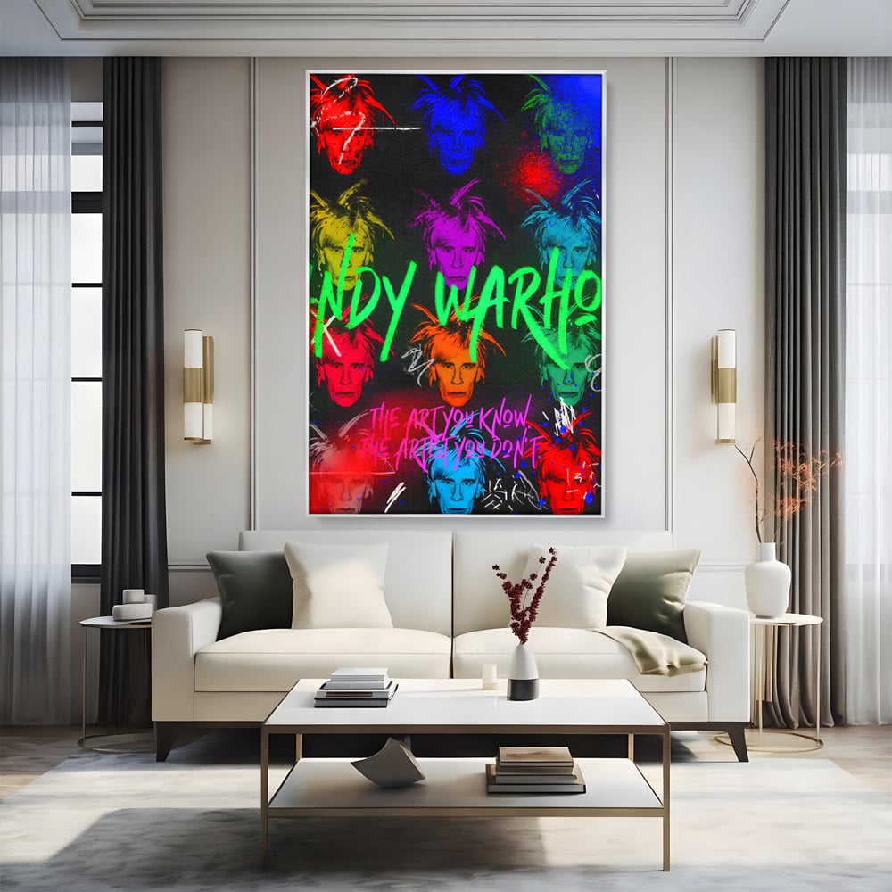 Tablou Canvas Premium LuxCanva® C1112, Painting Of Andy Warhol , Culori, Artist, Andy Warhol, Painting, Living Room, Office, Relaxare, Culori Vibrante