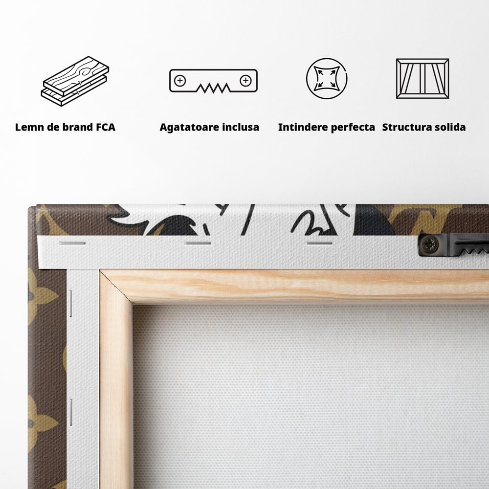 Tablou Canvas Premium, LuxCanva® C1113, Old Donald Counting Money, Culori, Donald, Cartoon, Money, Living Room, Office, Relaxare, Culori Vibrante