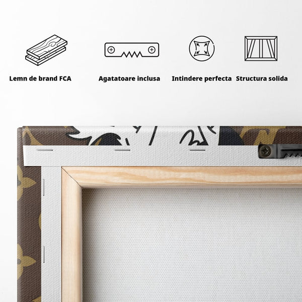 Tablou Canvas Premium, LuxCanva® C1113, Old Donald Counting Money, Culori, Donald, Cartoon, Money, Living Room, Office, Relaxare, Culori Vibrante
