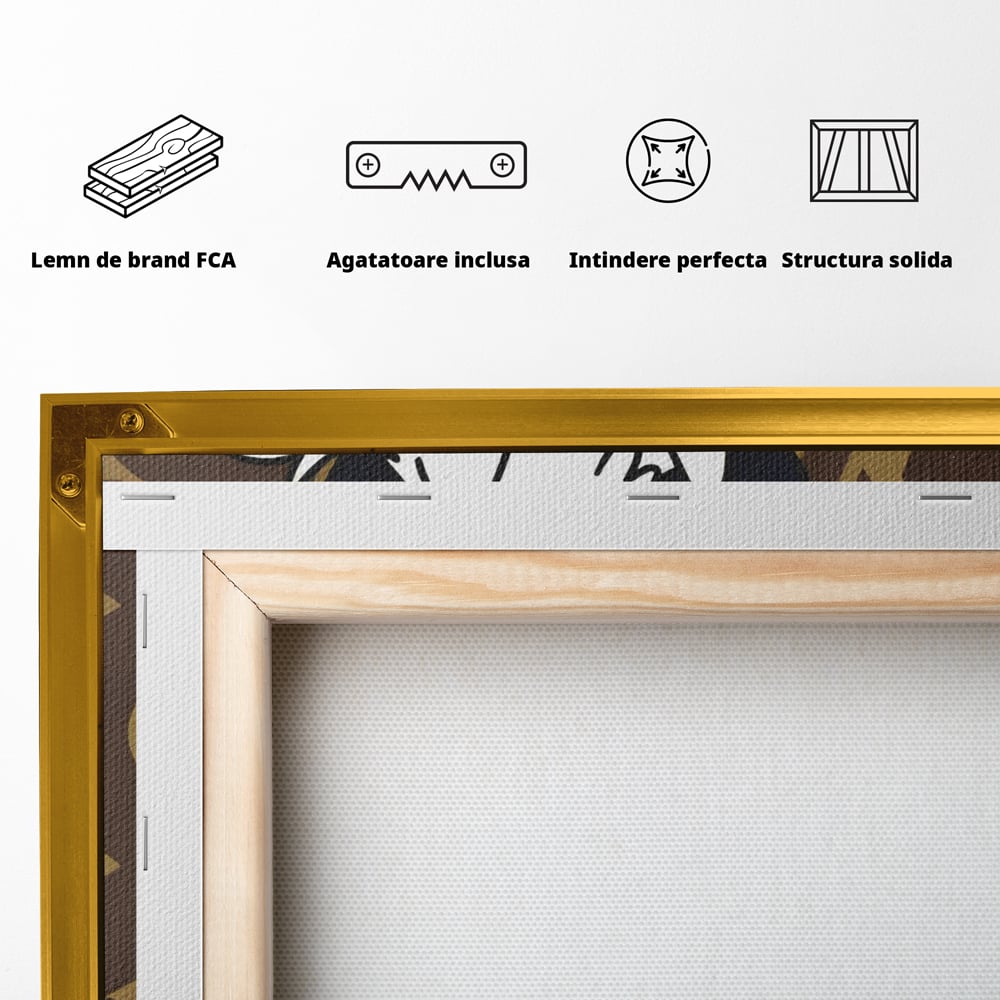 Tablou Canvas Premium, LuxCanva® C1113, Old Donald Counting Money, Culori, Donald, Cartoon, Money, Living Room, Office, Relaxare, Culori Vibrante