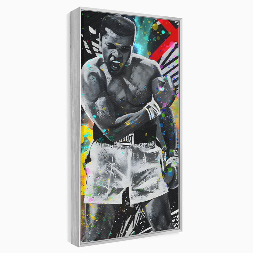 Tablou Canvas Premium LuxCanva® C1114, Marele Muhammad Ali , Culori, Muhammad Ali, Sportiv, GOAT, Game Room, Bar, Relaxare, Culori Vibrante