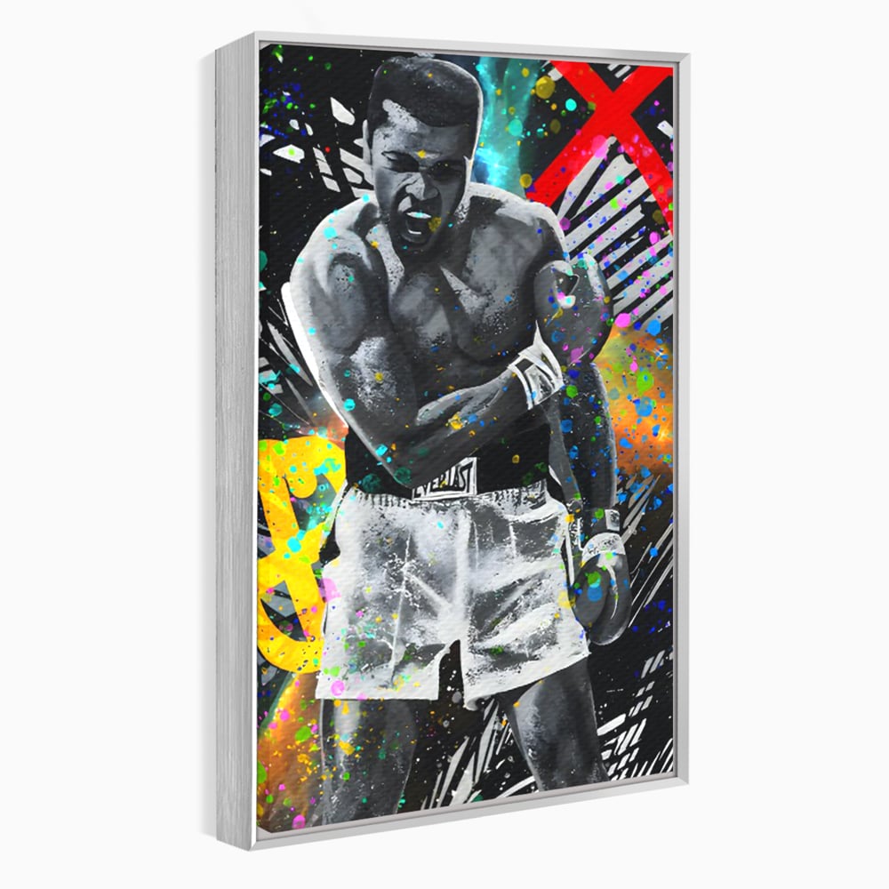 Tablou Canvas Premium LuxCanva® C1114, Marele Muhammad Ali , Culori, Muhammad Ali, Sportiv, GOAT, Game Room, Bar, Relaxare, Culori Vibrante