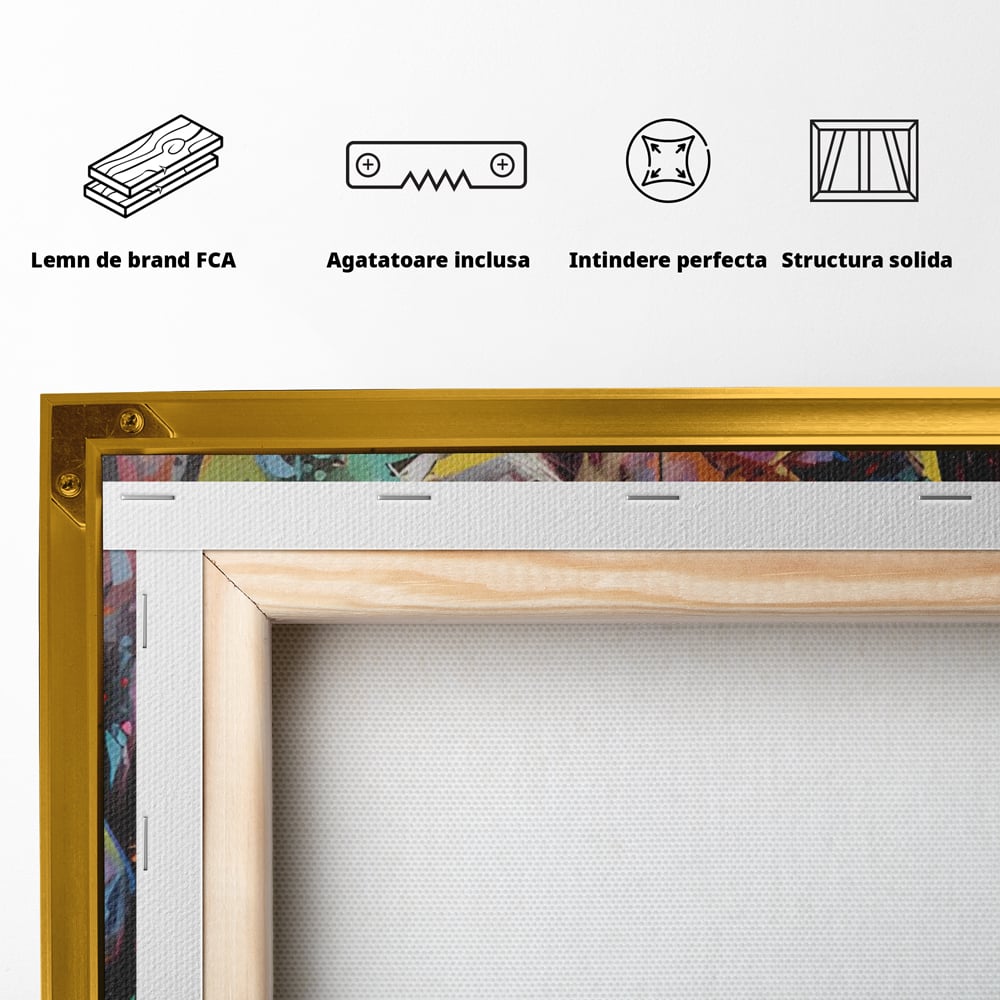Leinwand Wandkunst Leinwand Premium LuxCanva® C1116, Schädel voller Farben , Farben, Schädel, lustig, Spielzimmer, Bar, entspannend, lebendige Farben