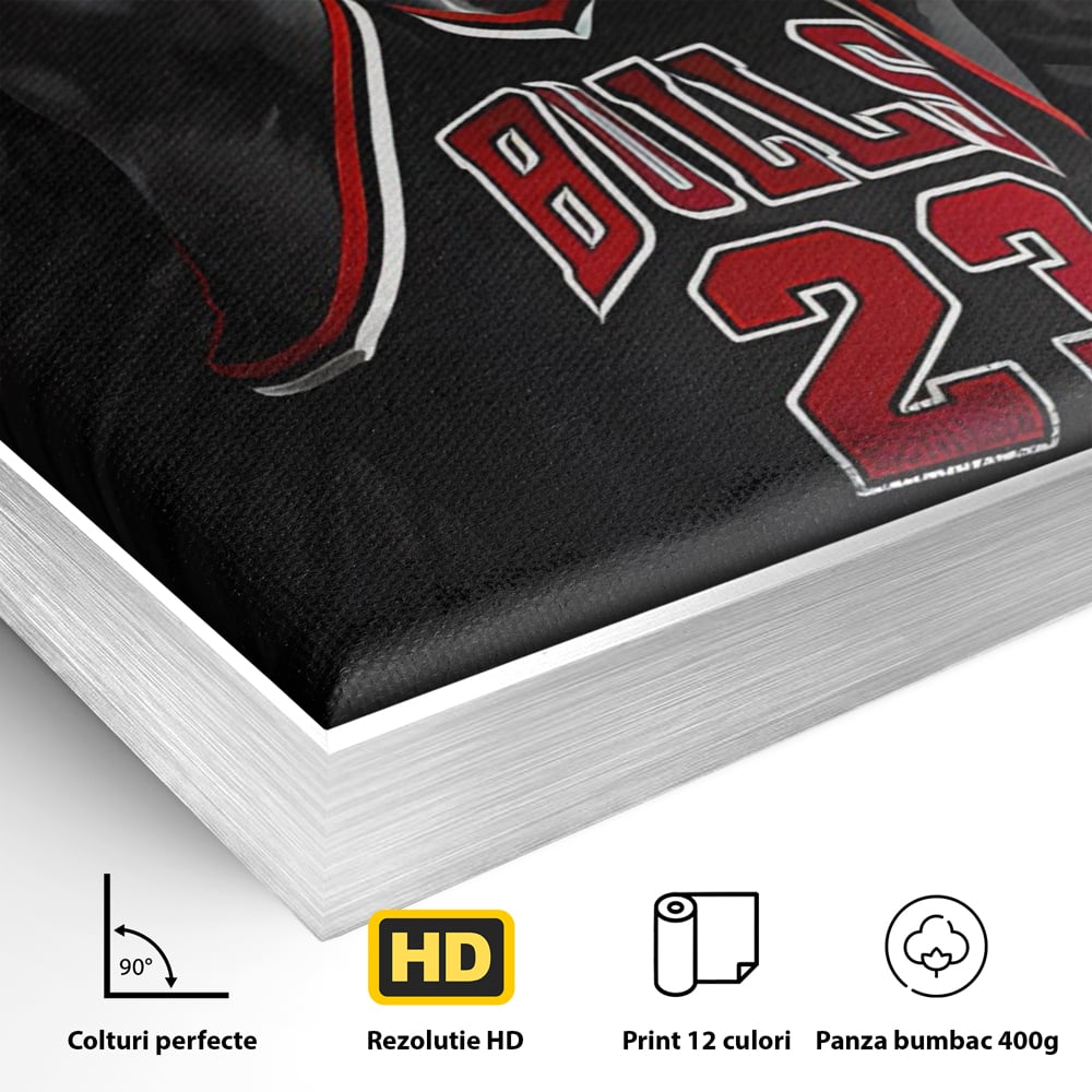 Leinwand Premium Canvas Wandkunst, LuxCanva® C1117, Der große Michael Jordan, Farben, Jordan, GOAT, Spielzimmer, Bar, entspannend, lebendige Farben