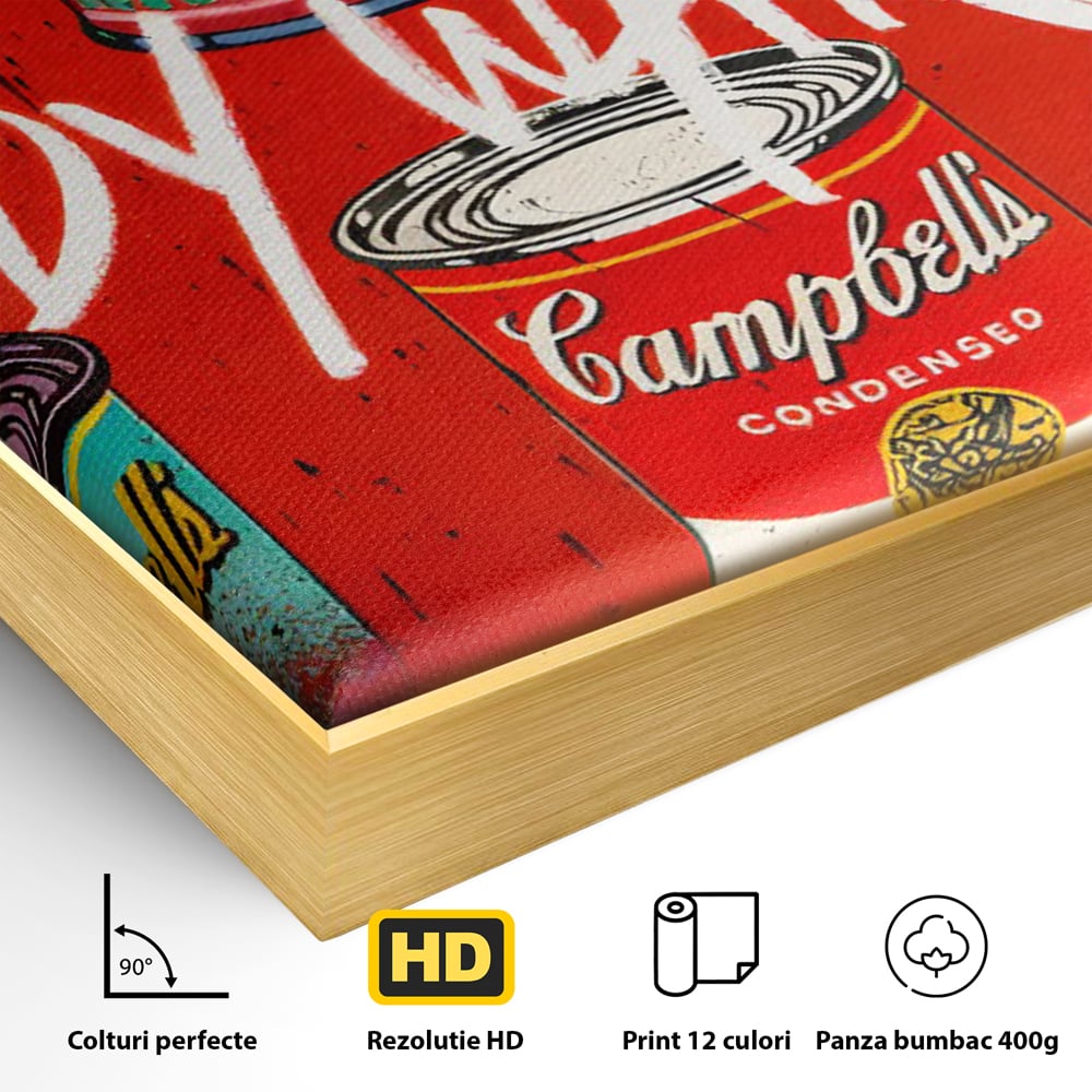 Tablou Canvas Premium LuxCanva® C1119, Painting Of Andy Warhol , Culori, Warhol, Paint, Different, Game Room, Bar, Relaxare, Culori Vibrante