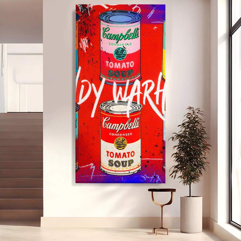 Tablou Canvas Premium LuxCanva® C1119, Painting Of Andy Warhol , Culori, Warhol, Paint, Different, Game Room, Bar, Relaxare, Culori Vibrante