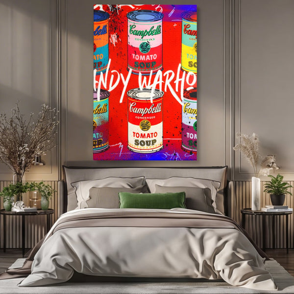 Tablou Canvas Premium LuxCanva® C1119, Painting Of Andy Warhol , Culori, Warhol, Paint, Different, Game Room, Bar, Relaxare, Culori Vibrante