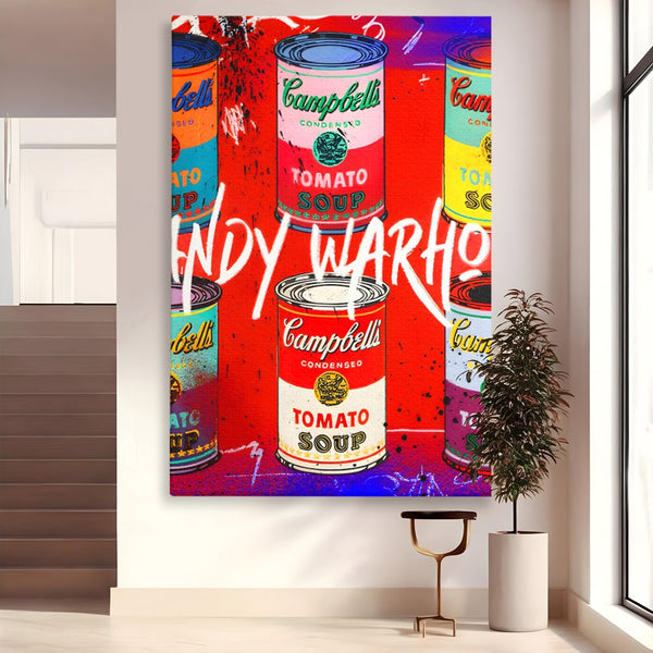 Tablou Canvas Premium LuxCanva® C1119, Painting Of Andy Warhol , Culori, Warhol, Paint, Different, Game Room, Bar, Relaxare, Culori Vibrante