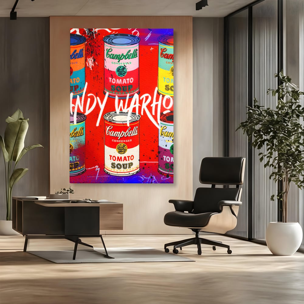 Tablou Canvas Premium LuxCanva® C1119, Painting Of Andy Warhol , Culori, Warhol, Paint, Different, Game Room, Bar, Relaxare, Culori Vibrante