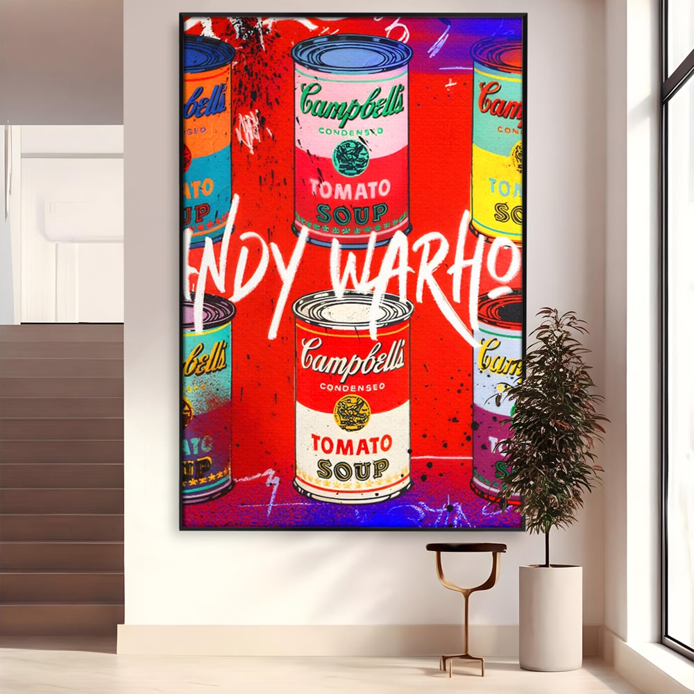 Tablou Canvas Premium LuxCanva® C1119, Painting Of Andy Warhol , Culori, Warhol, Paint, Different, Game Room, Bar, Relaxare, Culori Vibrante