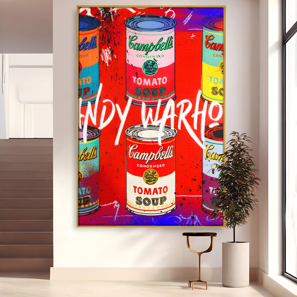 Tablou Canvas Premium LuxCanva® C1119, Painting Of Andy Warhol , Culori, Warhol, Paint, Different, Game Room, Bar, Relaxare, Culori Vibrante