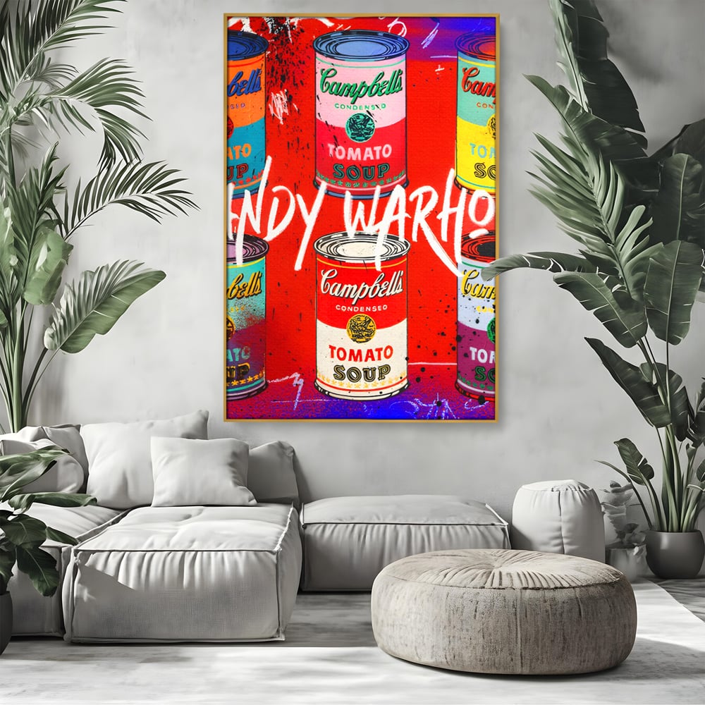 Tablou Canvas Premium LuxCanva® C1119, Painting Of Andy Warhol , Culori, Warhol, Paint, Different, Game Room, Bar, Relaxare, Culori Vibrante