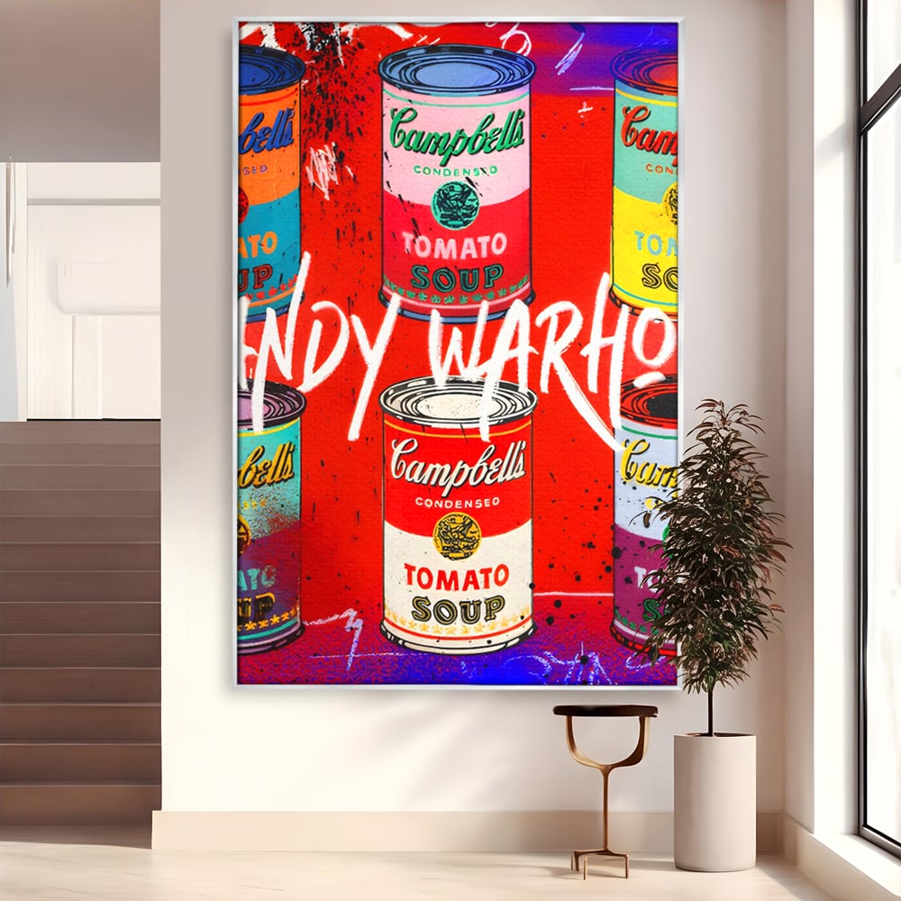 Tablou Canvas Premium LuxCanva® C1119, Painting Of Andy Warhol , Culori, Warhol, Paint, Different, Game Room, Bar, Relaxare, Culori Vibrante