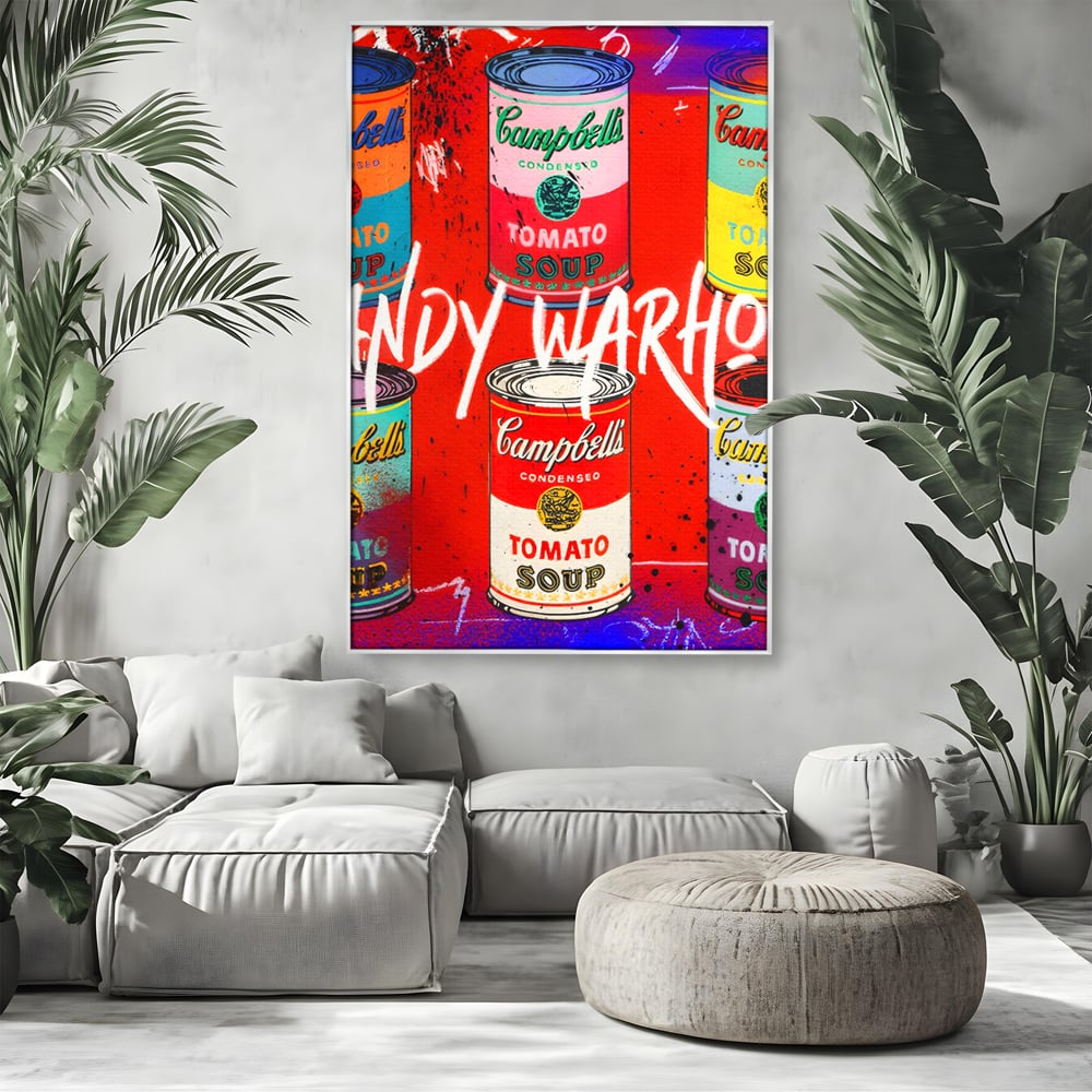 Tablou Canvas Premium LuxCanva® C1119, Painting Of Andy Warhol , Culori, Warhol, Paint, Different, Game Room, Bar, Relaxare, Culori Vibrante