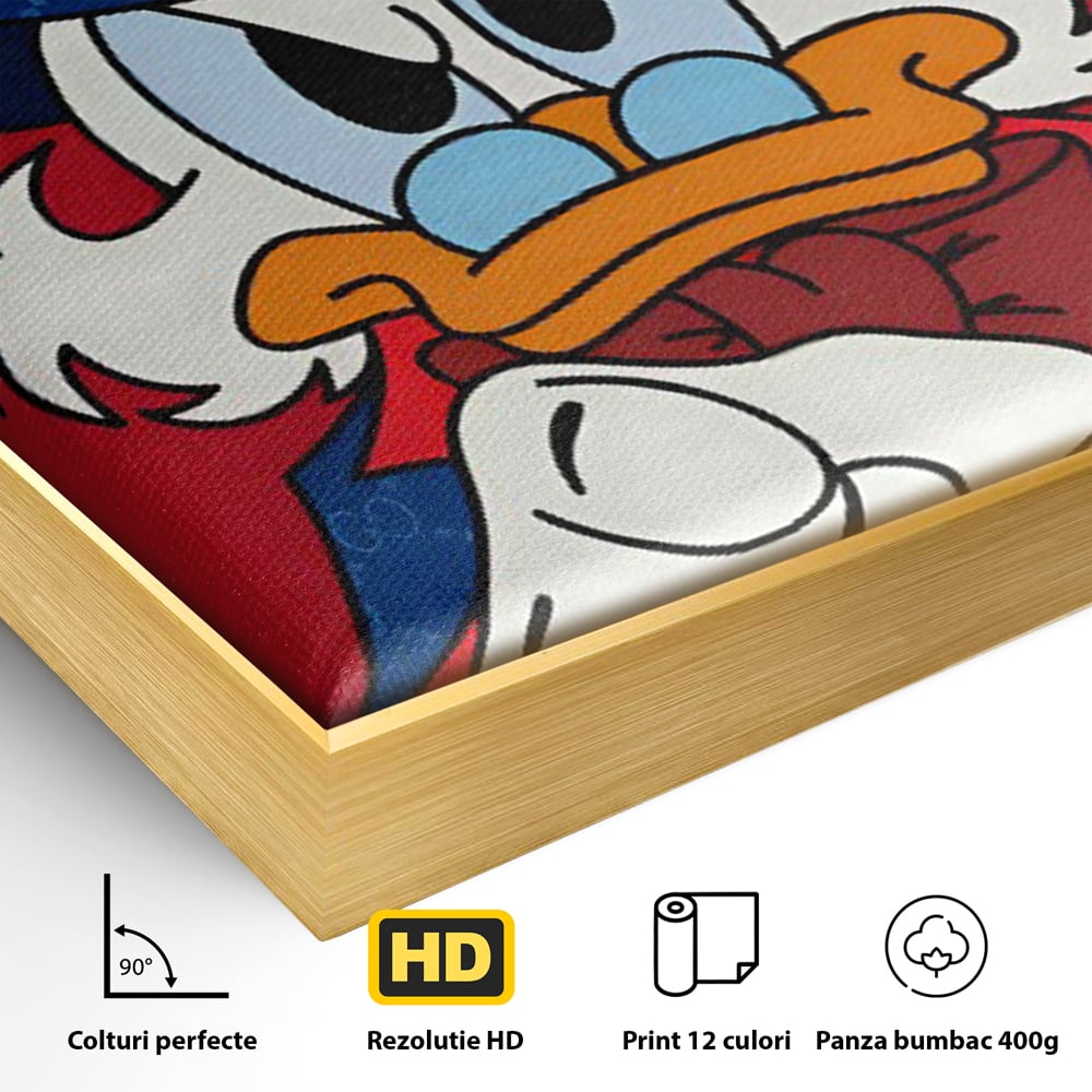 Leinwand Premium Canvas Wall Art, LuxCanva® C1120, Serious Scrooge, Farbe, Scrooge, Cartoon-Charakter, anders, Spielzimmer, Bar, entspannend, kräftige Farben