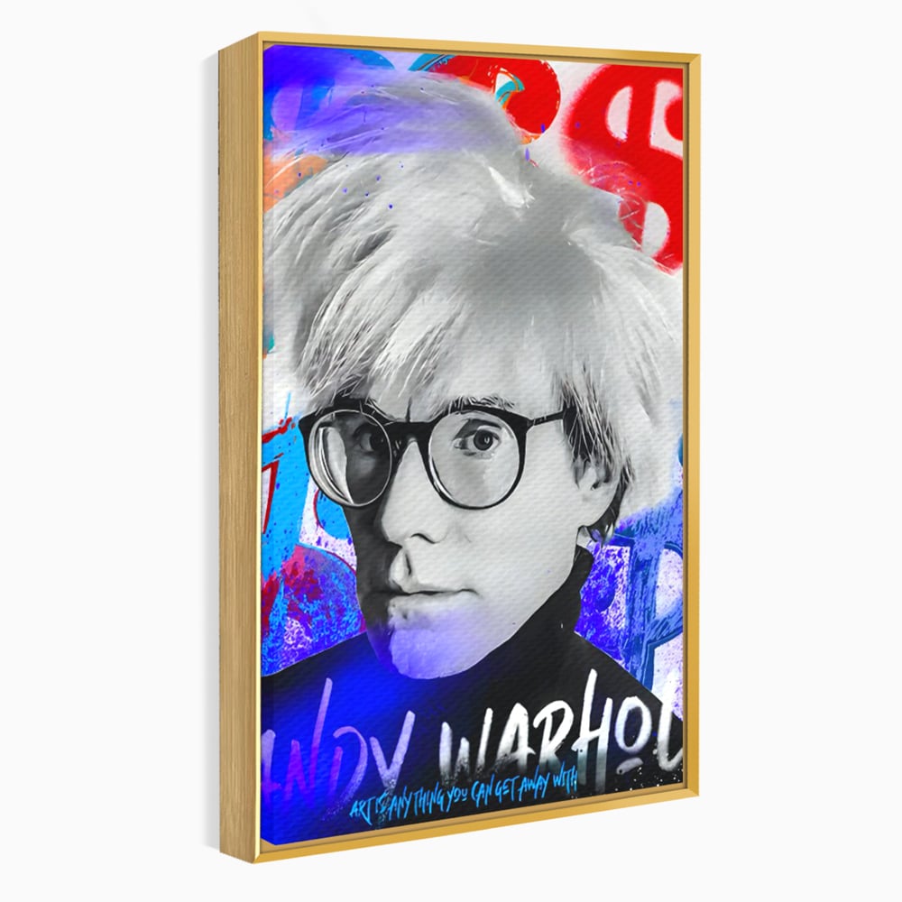 Tablou Canvas Premium LuxCanva® C1121, Portrait Of Andy Warhol , Culor, Artist, Celebrity, Different, Game Room, Bar, Relaxare, Culori Vibrante