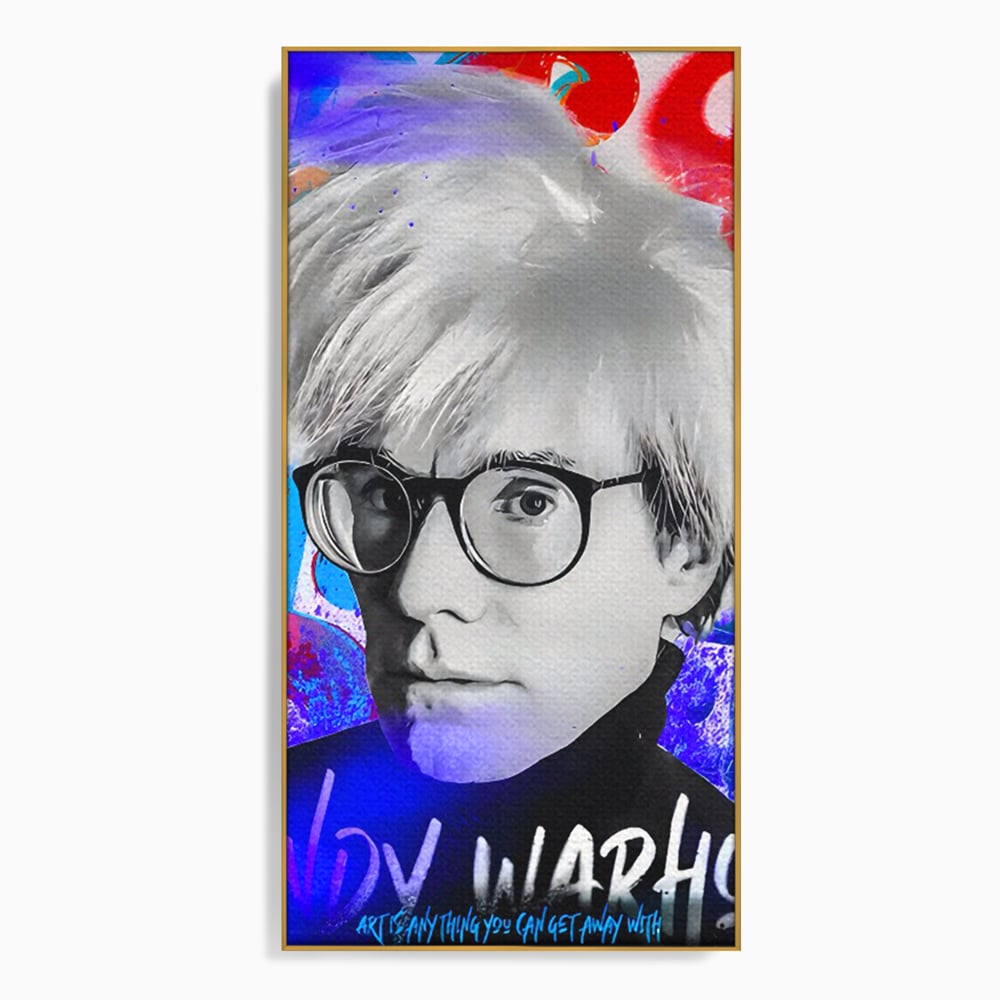 Tablou Canvas Premium LuxCanva® C1121, Portrait Of Andy Warhol , Culor, Artist, Celebrity, Different, Game Room, Bar, Relaxare, Culori Vibrante