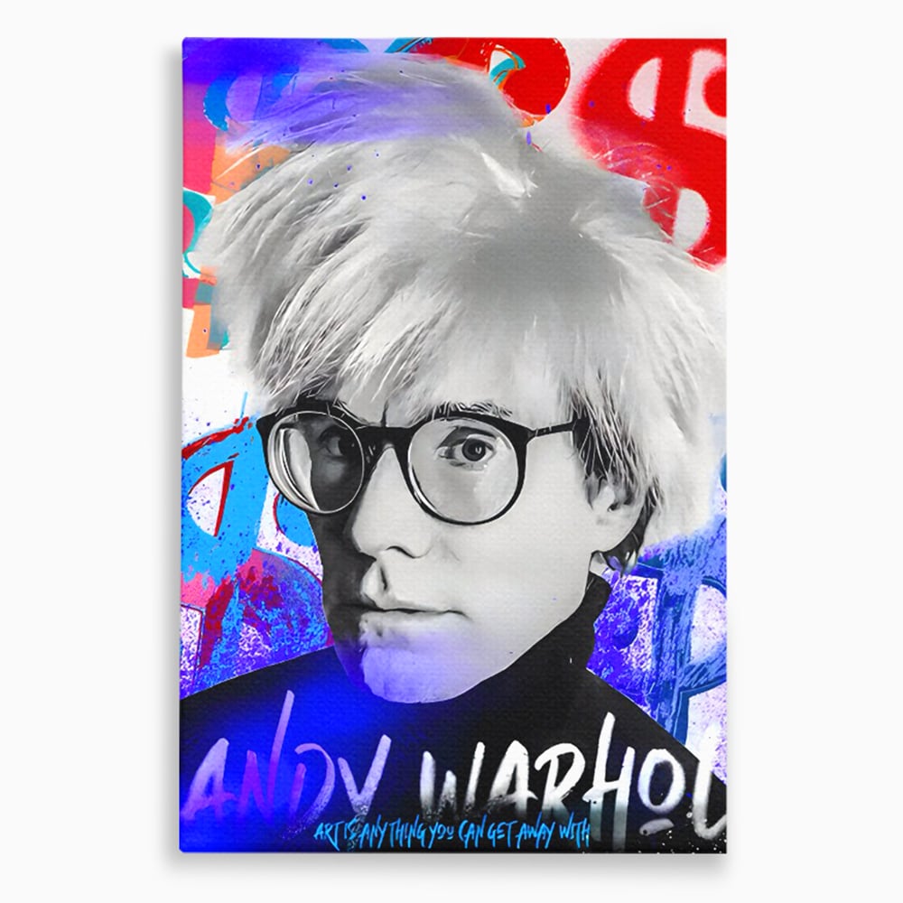 Tablou Canvas Premium LuxCanva® C1121, Portrait Of Andy Warhol , Culor, Artist, Celebrity, Different, Game Room, Bar, Relaxare, Culori Vibrante