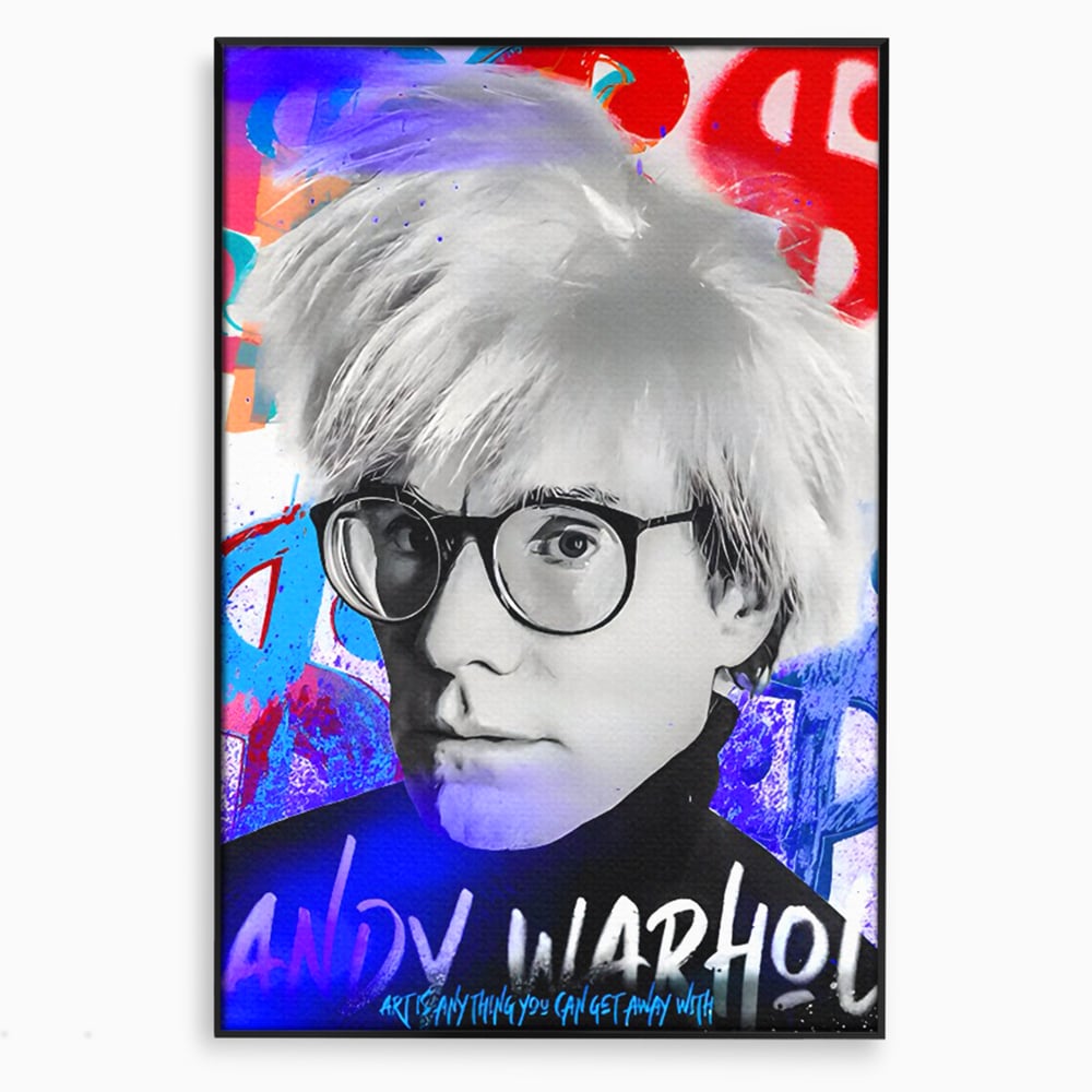 Tablou Canvas Premium LuxCanva® C1121, Portrait Of Andy Warhol , Culor, Artist, Celebrity, Different, Game Room, Bar, Relaxare, Culori Vibrante