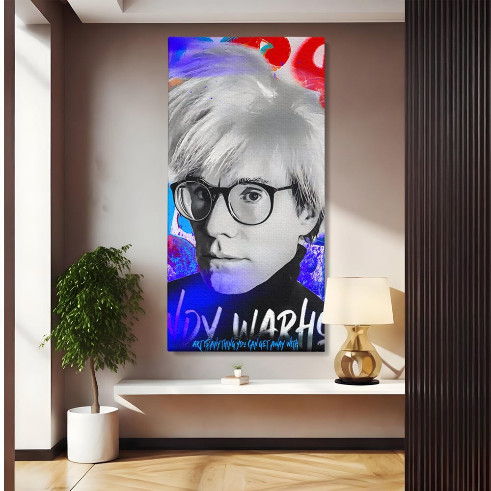 Tablou Canvas Premium LuxCanva® C1121, Portrait Of Andy Warhol , Culor, Artist, Celebrity, Different, Game Room, Bar, Relaxare, Culori Vibrante