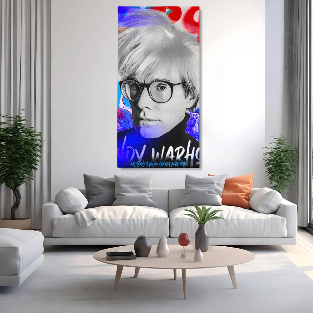 Tablou Canvas Premium LuxCanva® C1121, Portrait Of Andy Warhol , Culor, Artist, Celebrity, Different, Game Room, Bar, Relaxare, Culori Vibrante