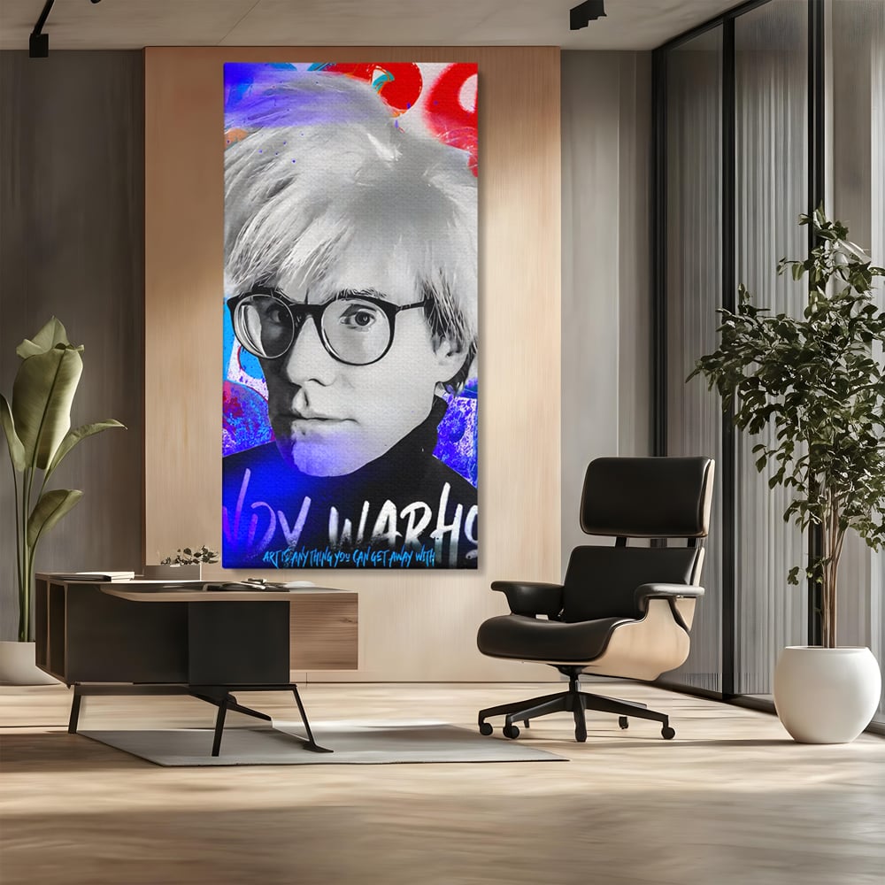 Tablou Canvas Premium LuxCanva® C1121, Portrait Of Andy Warhol , Culor, Artist, Celebrity, Different, Game Room, Bar, Relaxare, Culori Vibrante