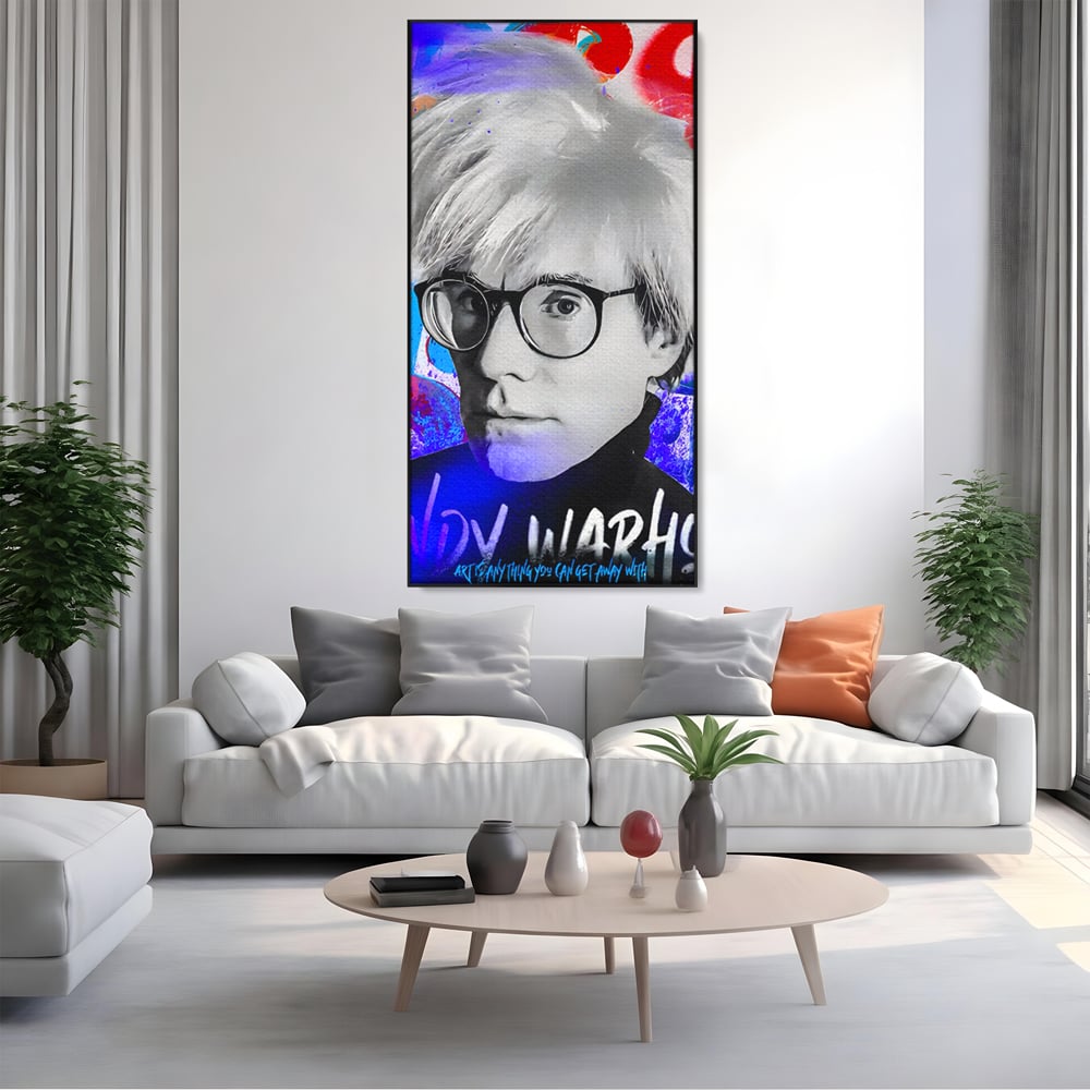 Tablou Canvas Premium LuxCanva® C1121, Portrait Of Andy Warhol , Culor, Artist, Celebrity, Different, Game Room, Bar, Relaxare, Culori Vibrante