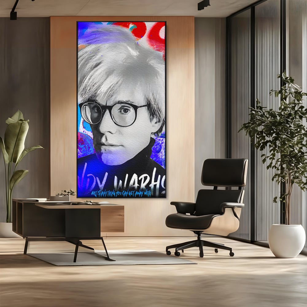 Tablou Canvas Premium LuxCanva® C1121, Portrait Of Andy Warhol , Culor, Artist, Celebrity, Different, Game Room, Bar, Relaxare, Culori Vibrante