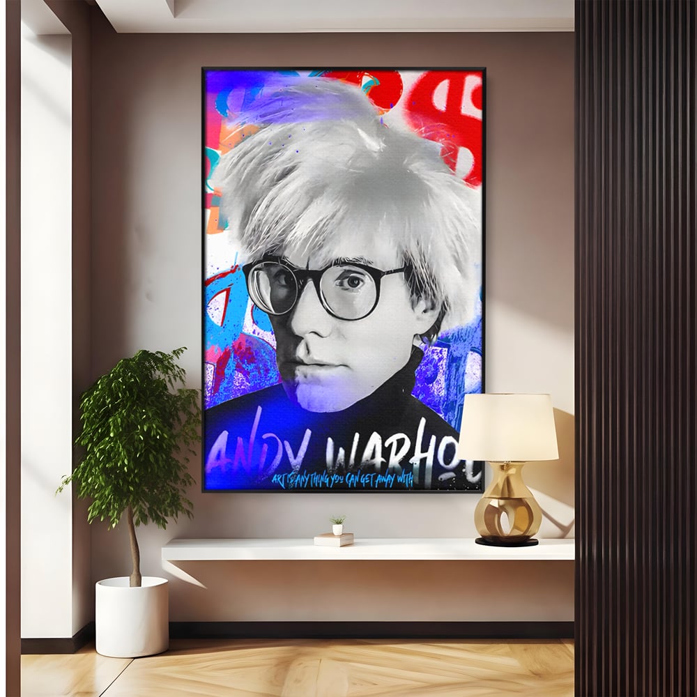 Tablou Canvas Premium LuxCanva® C1121, Portrait Of Andy Warhol , Culor, Artist, Celebrity, Different, Game Room, Bar, Relaxare, Culori Vibrante